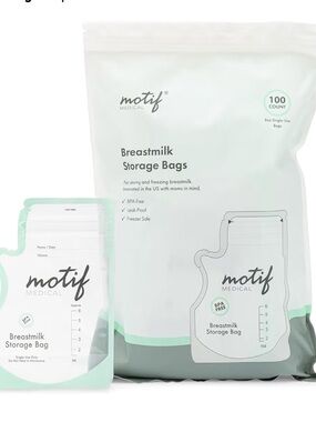 New Motif Medical Breastmilk Storage Bags - 100 count unopened